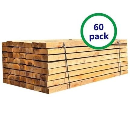 Pack de 60 mini traverses de bois (non traité) | L: 1,2 m 